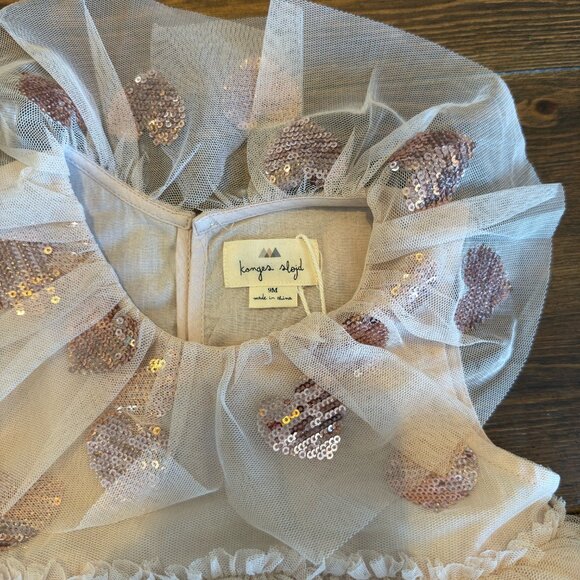 Yvonne Heart Sequins Dress - Coeur Sequins, Konges Sloejd in size 9M - Picture 4 of 4